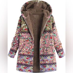 Light floral fall jacket